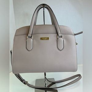 Kate Spade Mauve Cross Grain Leather Crossbody Handbag